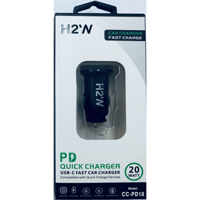 20W USB-C Car Quick Charger - Black
