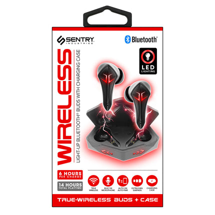 Sentry BTLT1 TWS Light Up Gaming Earbuds