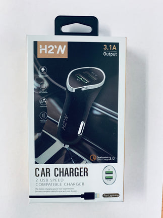 CCD-IPH USB A to Lightning Fast Car Charge - Black