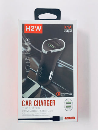 CCD-V8 USB A to MicroUSB Fast Car Charge - Black
