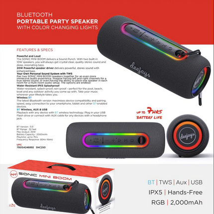 Sonic Mini Boom Powerful Bluetooth Speaker