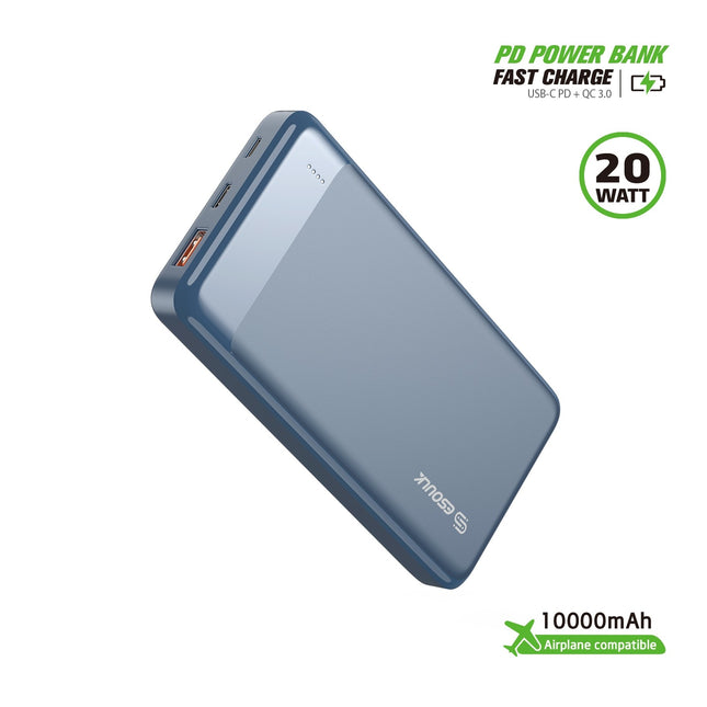 EP26:10000mAh PD20W&QC18W POWER BANK - Blue