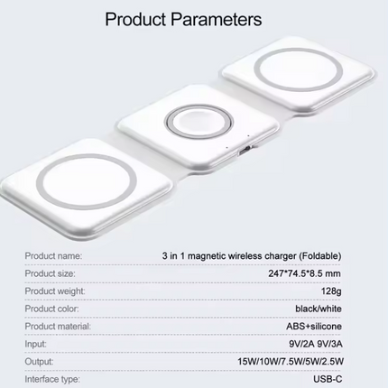 3-IN 1 Folding Wireless Charging Station