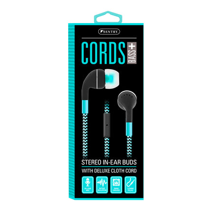 HM650 3.5m Cords Earbuds - Black/Blue