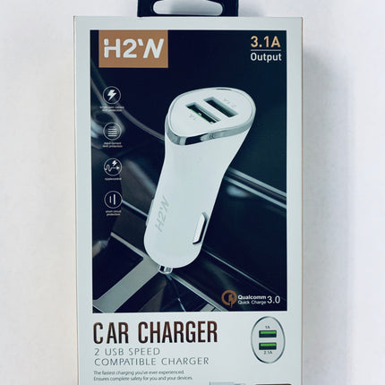 CCD-IPH USB A to Lightning Fast Car Charge - White