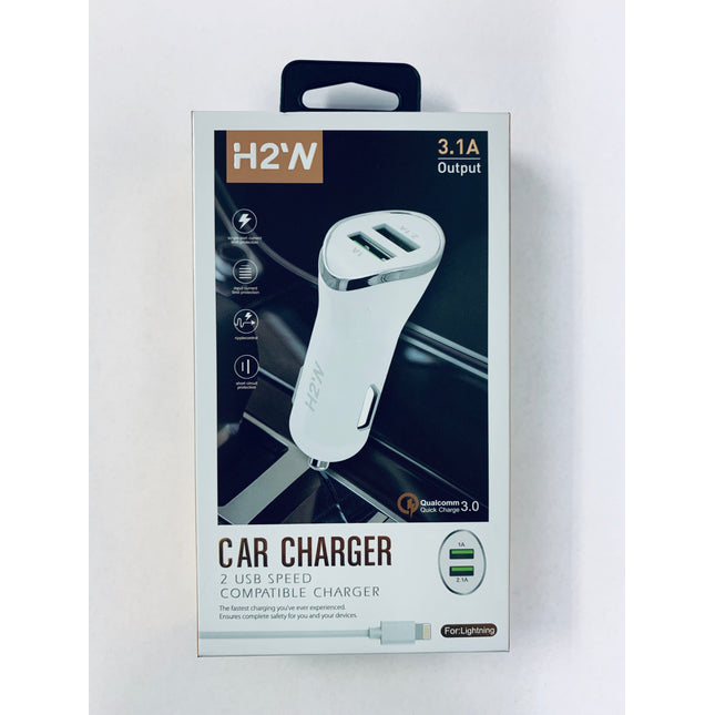 CCD-IPH USB A to Lightning Fast Car Charge - White