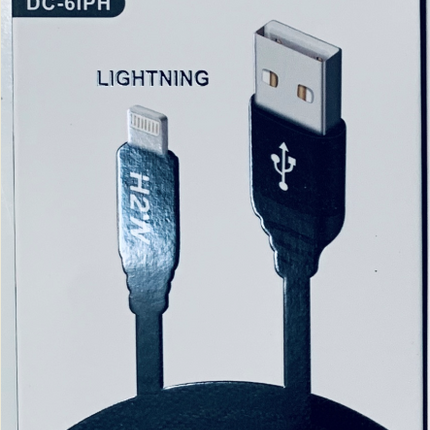 DC-6IPH 6.6ft USB A Lightning Fast Charge & Sync Cable - Black