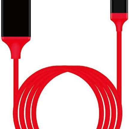 Lightning to 4K HDMI Cable Video Converter Adapter 6ft - Black, Red, White