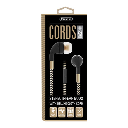 HM650 3.5m Cords Earbuds - Black/Gold