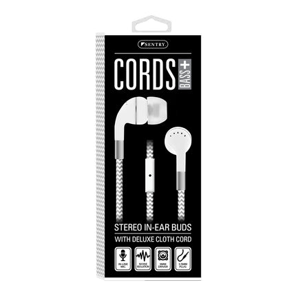 HM650 3.5m Cords Earbuds - Black/White