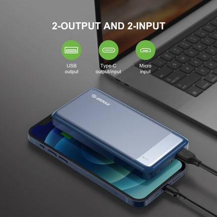 EP26:10000mAh PD20W&QC18W POWER BANK - Blue