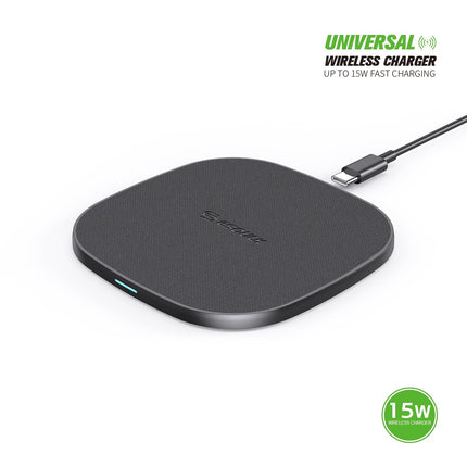 EW06:15W QI WIRELESS CHARGER - Black