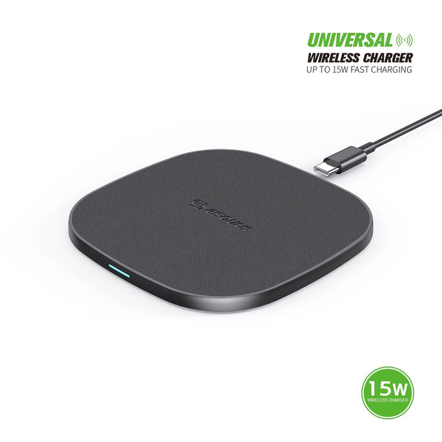 EW06:15W QI WIRELESS CHARGER - Black